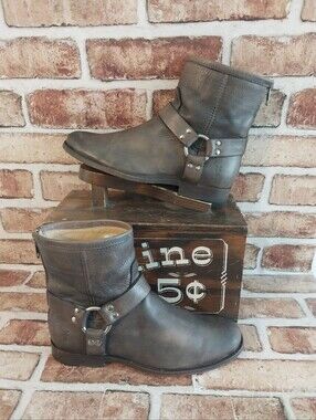 Pre-owned Frye Phillip Harness Short Boots